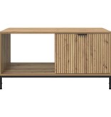 VidaXL Salontafel artisanaal eikenkleurig 90 x 49 x 46 cm Bewerkt hout