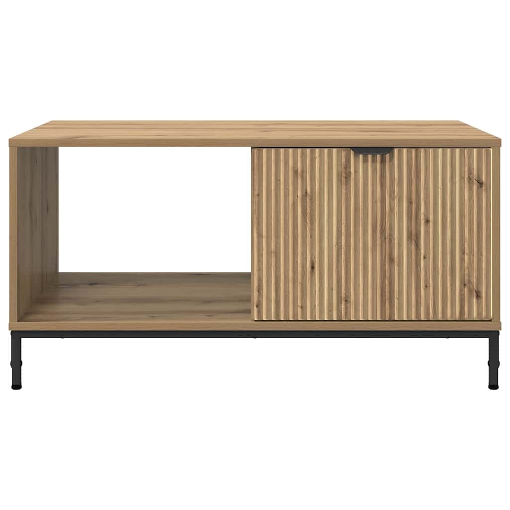 VidaXL Salontafel artisanaal eikenkleurig 90 x 49 x 46 cm Bewerkt hout
