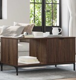 VidaXL Salontafel bruin eikenkleur 90 x 49 x 46 cm Bewerkt hout
