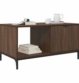 VidaXL Salontafel bruin eikenkleur 90 x 49 x 46 cm Bewerkt hout