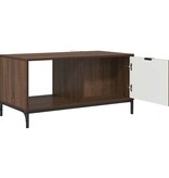 VidaXL Salontafel bruin eikenkleur 90 x 49 x 46 cm Bewerkt hout