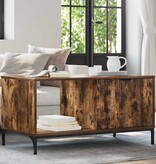 VidaXL Salontafel Gerookt eiken 90 x 49 x 46 cm Bewerkt hout