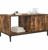 VidaXL Salontafel Gerookt eiken 90 x 49 x 46 cm Bewerkt hout