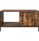 VidaXL Salontafel Gerookt eiken 90 x 49 x 46 cm Bewerkt hout