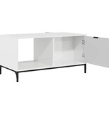 VidaXL Salontafel Hoogglans wit 90 x 49 x 46 cm Bewerkt hout
