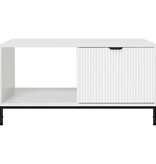 VidaXL Salontafel Hoogglans wit 90 x 49 x 46 cm Bewerkt hout