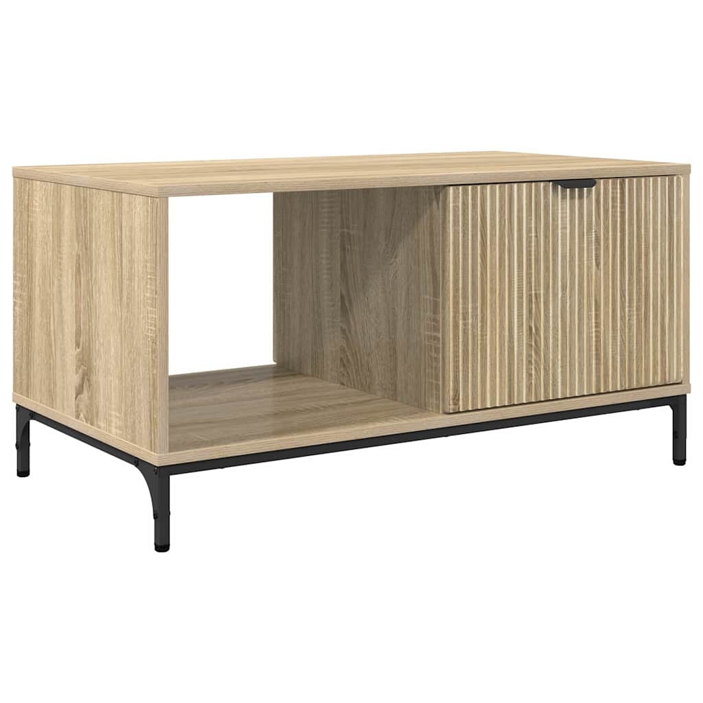 VidaXL Salontafel Sonoma eiken 90 x 49 x 46 cm Bewerkt hout
