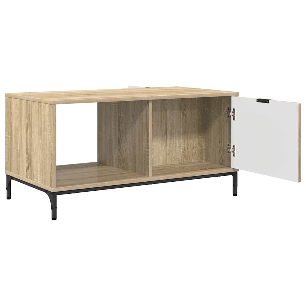 VidaXL Salontafel Sonoma eiken 90 x 49 x 46 cm Bewerkt hout