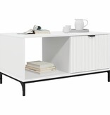 VidaXL Salontafel Wit 90 x 49 x 46 cm Bewerkt hout