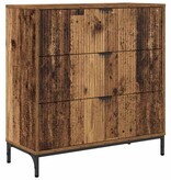 VidaXL Dressoir met lade Oud hout 79.5 x 33 x 82 cm Bewerkt hout