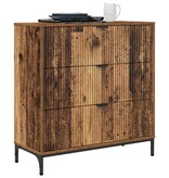 VidaXL Dressoir met lade Oud hout 79.5 x 33 x 82 cm Bewerkt hout