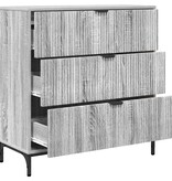 VidaXL Dressoir met lade Grijs sonoma 79.5 x 33 x 82 cm Bewerkt hout