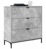 VidaXL Dressoir met lade Betongrijs 79.5 x 33 x 82 cm Bewerkt hout