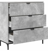 VidaXL Dressoir met lade Betongrijs 79.5 x 33 x 82 cm Bewerkt hout