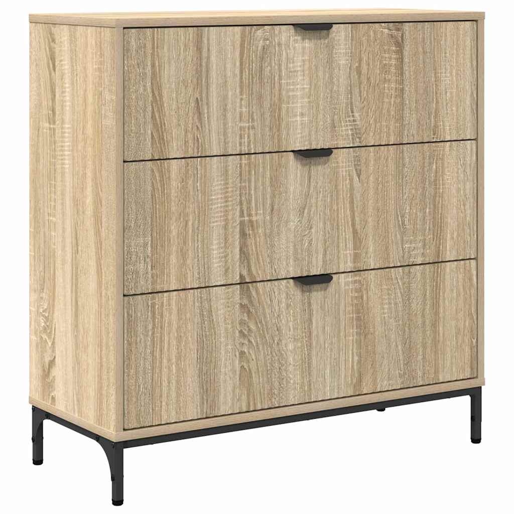 VidaXL Dressoir met lade Sonoma eiken 79.5 x 33 x 82 cm Bewerkt hout