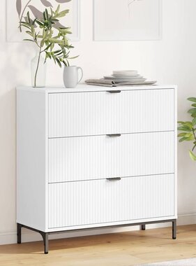 VidaXL Dressoir met lade Wit 79.5 x 33 x 82 cm Bewerkt hout