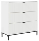 VidaXL Dressoir met lade Wit 79.5 x 33 x 82 cm Bewerkt hout