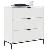 VidaXL Dressoir met lade Wit 79.5 x 33 x 82 cm Bewerkt hout