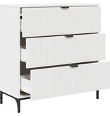 VidaXL Dressoir met lade Wit 79.5 x 33 x 82 cm Bewerkt hout