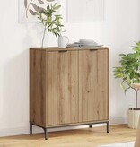 VidaXL Dressoir artisanaal eikenkleurig 69.5 x 33 x 82 cm Bewerkt hout