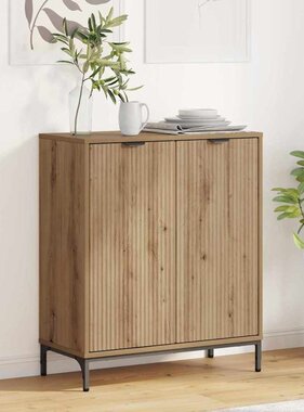 VidaXL Dressoir artisanaal eikenkleurig 69.5 x 33 x 82 cm Bewerkt hout