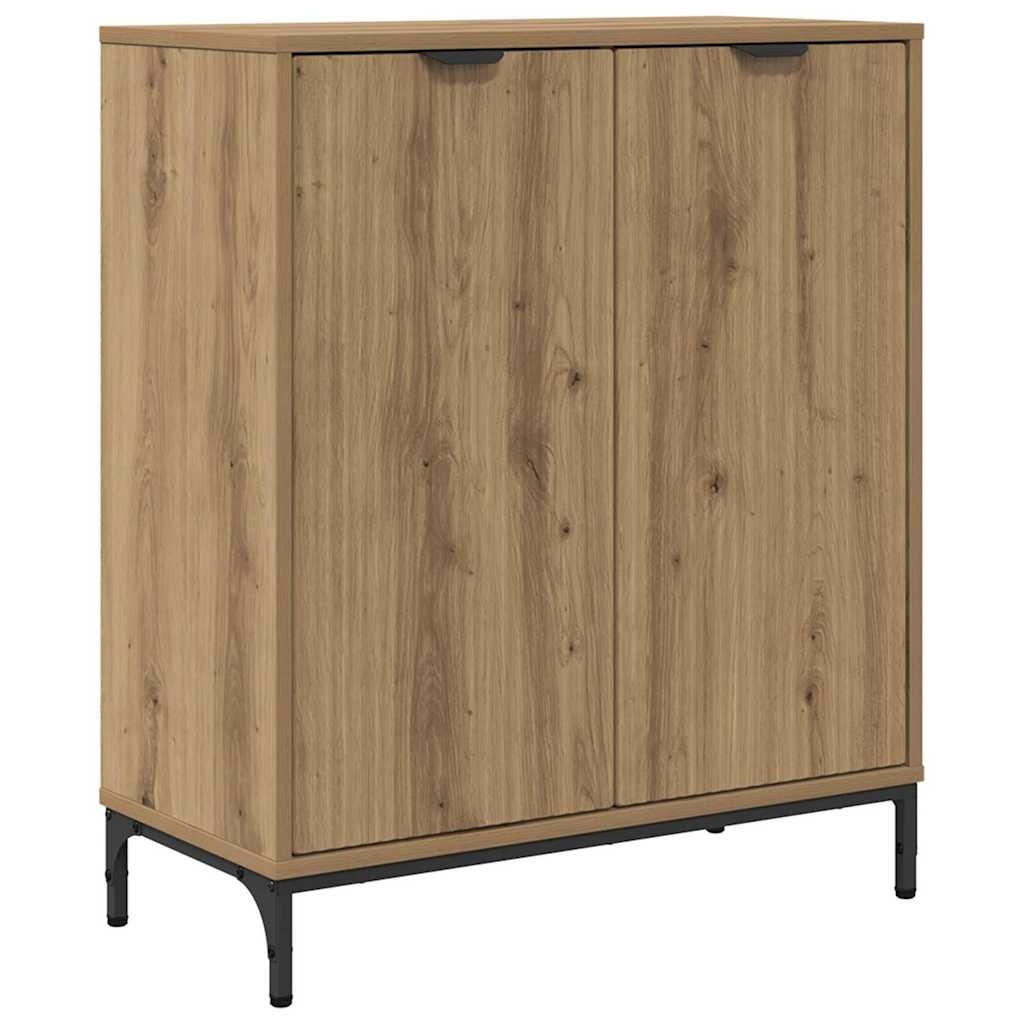 VidaXL Dressoir artisanaal eikenkleurig 69.5 x 33 x 82 cm Bewerkt hout