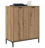 VidaXL Dressoir artisanaal eikenkleurig 69.5 x 33 x 82 cm Bewerkt hout