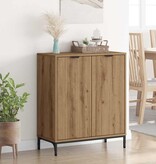 VidaXL Dressoir artisanaal eikenkleurig 69.5 x 33 x 82 cm Bewerkt hout