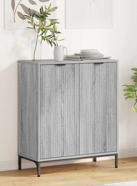 VidaXL Dressoir Grijs sonoma 69.5 x 33 x 82 cm Bewerkt hout