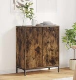 VidaXL Dressoir Gerookt eiken 69.5 x 33 x 82 cm Bewerkt hout