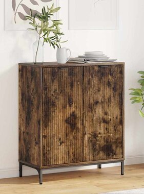 VidaXL Dressoir Gerookt eiken 69.5 x 33 x 82 cm Bewerkt hout