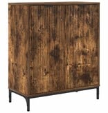 VidaXL Dressoir Gerookt eiken 69.5 x 33 x 82 cm Bewerkt hout