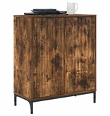 VidaXL Dressoir Gerookt eiken 69.5 x 33 x 82 cm Bewerkt hout