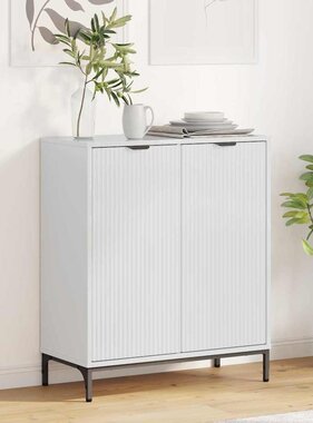 VidaXL Dressoir Hoogglans wit 69.5 x 33 x 82 cm Bewerkt hout