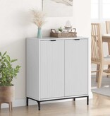 VidaXL Dressoir Hoogglans wit 69.5 x 33 x 82 cm Bewerkt hout