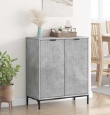 VidaXL Dressoir Betongrijs 69.5 x 33 x 82 cm Bewerkt hout
