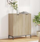 VidaXL Dressoir Sonoma eiken 69.5 x 33 x 82 cm Bewerkt hout