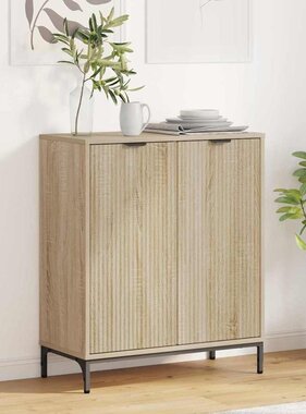 VidaXL Dressoir Sonoma eiken 69.5 x 33 x 82 cm Bewerkt hout