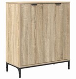 VidaXL Dressoir Sonoma eiken 69.5 x 33 x 82 cm Bewerkt hout