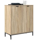 VidaXL Dressoir Sonoma eiken 69.5 x 33 x 82 cm Bewerkt hout