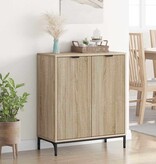 VidaXL Dressoir Sonoma eiken 69.5 x 33 x 82 cm Bewerkt hout