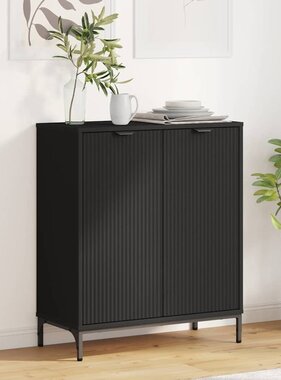 VidaXL Dressoir Zwart 69.5 x 33 x 82 cm Bewerkt hout