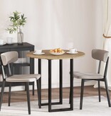 VidaXL Tafelblad artisanaal eikenkleurig 80 x 80 x 1.5 cm Bewerkt hout