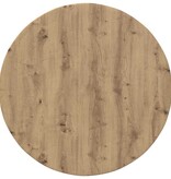 VidaXL Tafelblad artisanaal eikenkleurig 80 x 80 x 1.5 cm Bewerkt hout