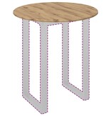 VidaXL Tafelblad artisanaal eikenkleurig 80 x 80 x 1.5 cm Bewerkt hout