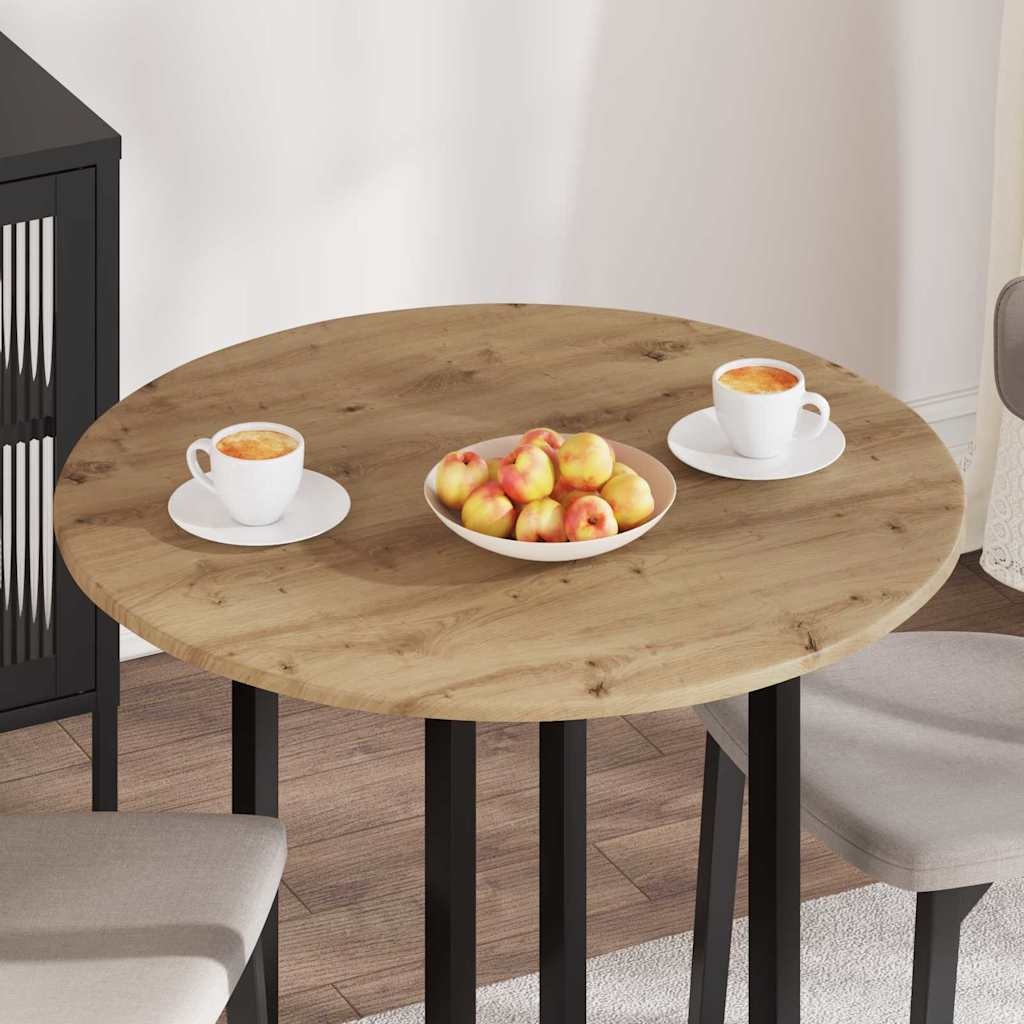 VidaXL Tafelblad artisanaal eikenkleurig 80 x 80 x 1.5 cm Bewerkt hout