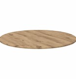 VidaXL Tafelblad artisanaal eikenkleurig 80 x 80 x 1.5 cm Bewerkt hout