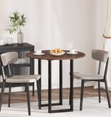 VidaXL Tafelblad bruin eikenkleur 80 x 80 x 1.5 cm Bewerkt hout