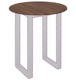 VidaXL Tafelblad bruin eikenkleur 80 x 80 x 1.5 cm Bewerkt hout