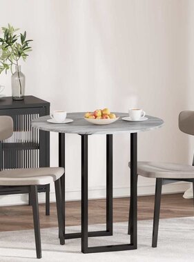 VidaXL Tafelblad Grijs sonoma 80 x 80 x 1.5 cm Bewerkt hout